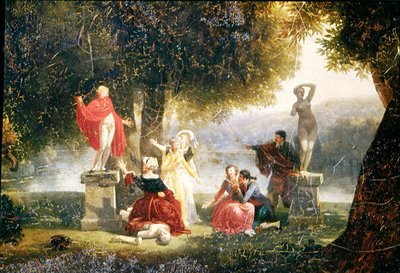 Het standbeeld van de liefde door Nicolas Antoine Taunay